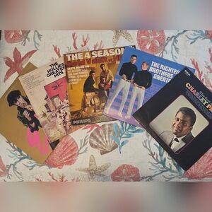 Vintage Record Collection Bundle 5 LPs Classic Rock Country Oldies